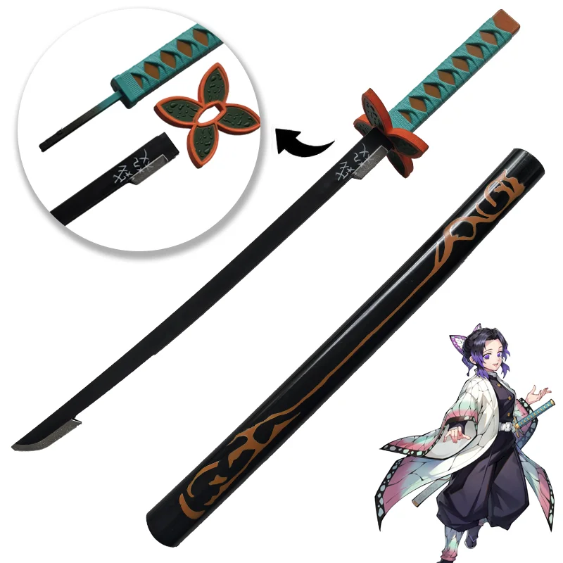 Épée assemblée originale Katana de 72cm, accessoires de Cosplay Orange Kyoujurou Tanjirou Tokitou Muichirou
