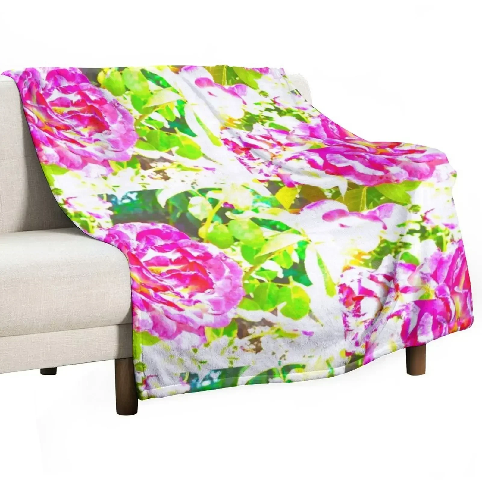 Brilliant Blossom Throw Blanket Blankets For Baby Weighted Furrys bed plaid Retros Travel Blankets