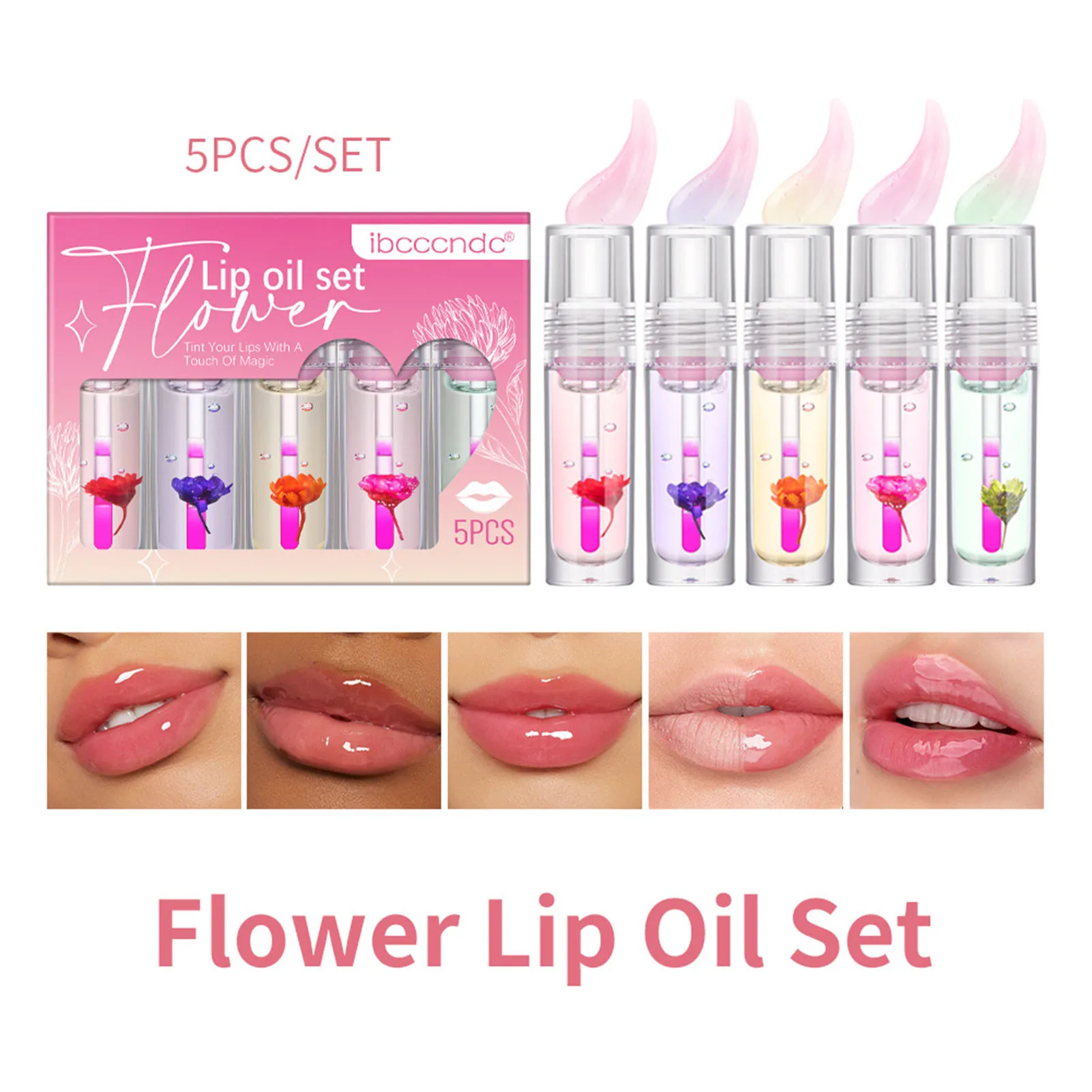 Conjunto de brilho labial não secante, mudança de cor, cores ricas, batom para o dia dos namorados, presente do amor, EIG88, 5pcs