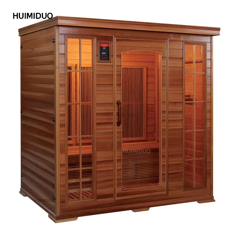 Mobile Family Far Infrared Steam Room Carbon Board Cross-border Sauna Room Four People Red Cedar Sauna
