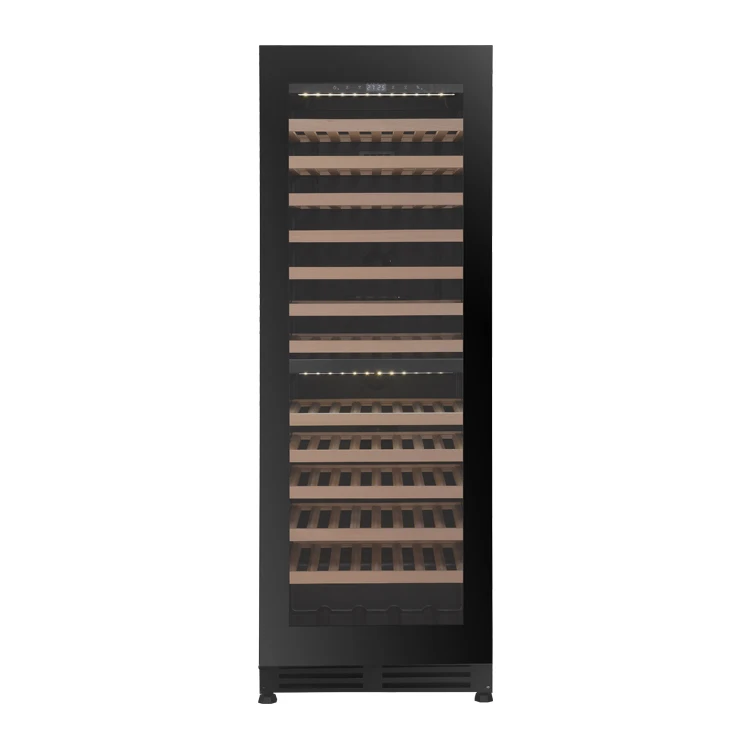 VI110DT Jiaxipera Invert Compressor Glass Front Cooler Dual Zone Wine Fridge Wine Cellar Black Electric Wine Knox 220