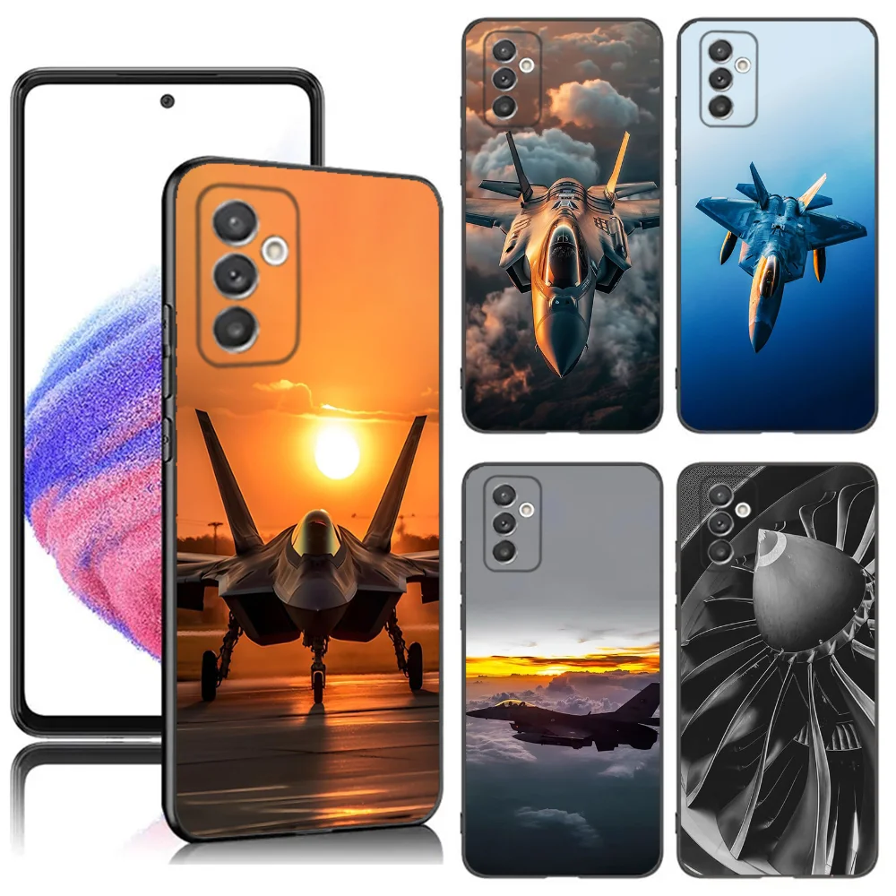 Fighter jets take off Phone Case For Samsung S24,23,22,30,21,10,9,Ultra,Plus,Lite,FE,5G Black Soft Case