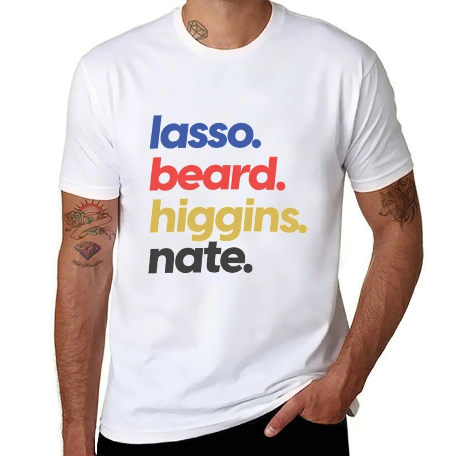 Beard. Higgins. Nate. Lasso. T-Shirt Retro Graphic Print T-Shirt