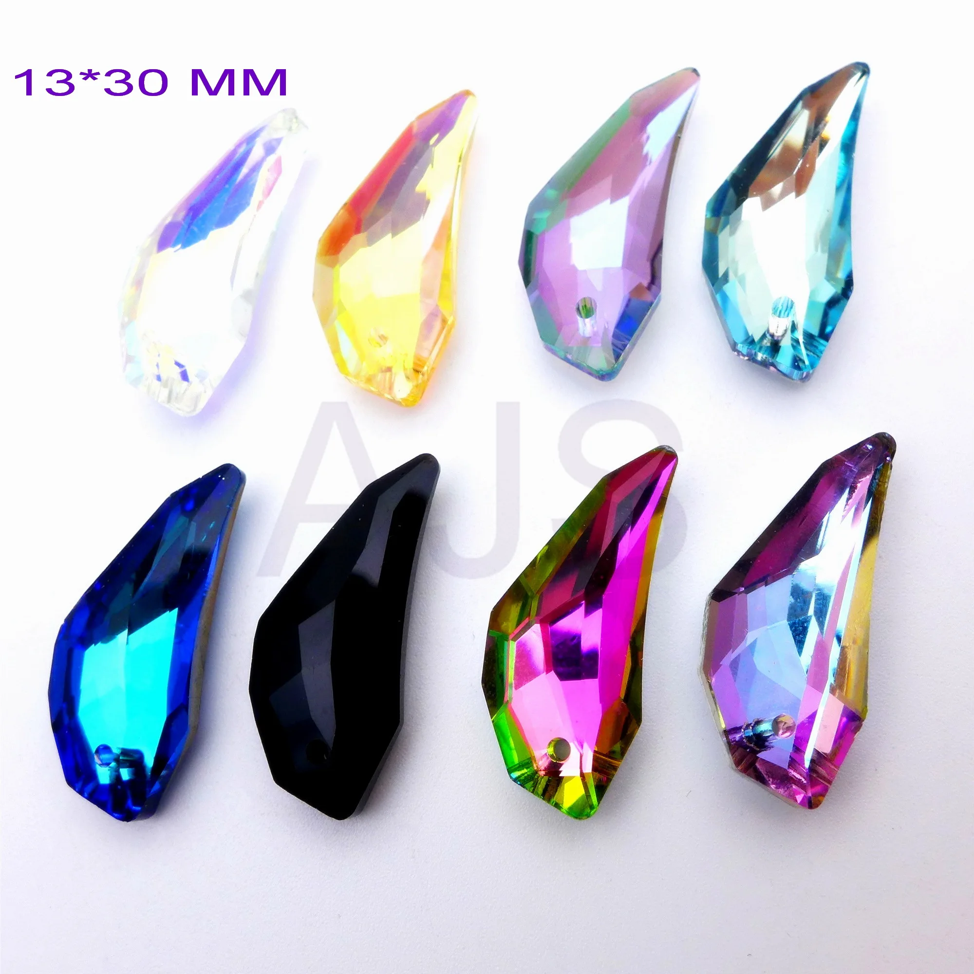 24 pieces 13*30MM Crystal Wing Pagasus Pendants Suncatcher for Chandelier Ornament Prisms Jewelry Findings Gifts AB Free Ship