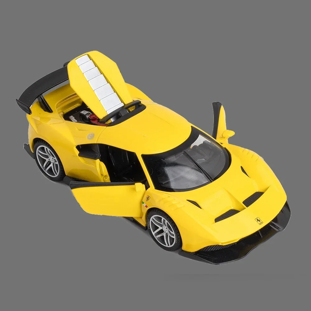 Scala 1:32 Ferrari P80c Supercar metallo pressofuso giocattoli in lega auto modello per ragazzi bambini bambini regalo veicoli collezione hobby