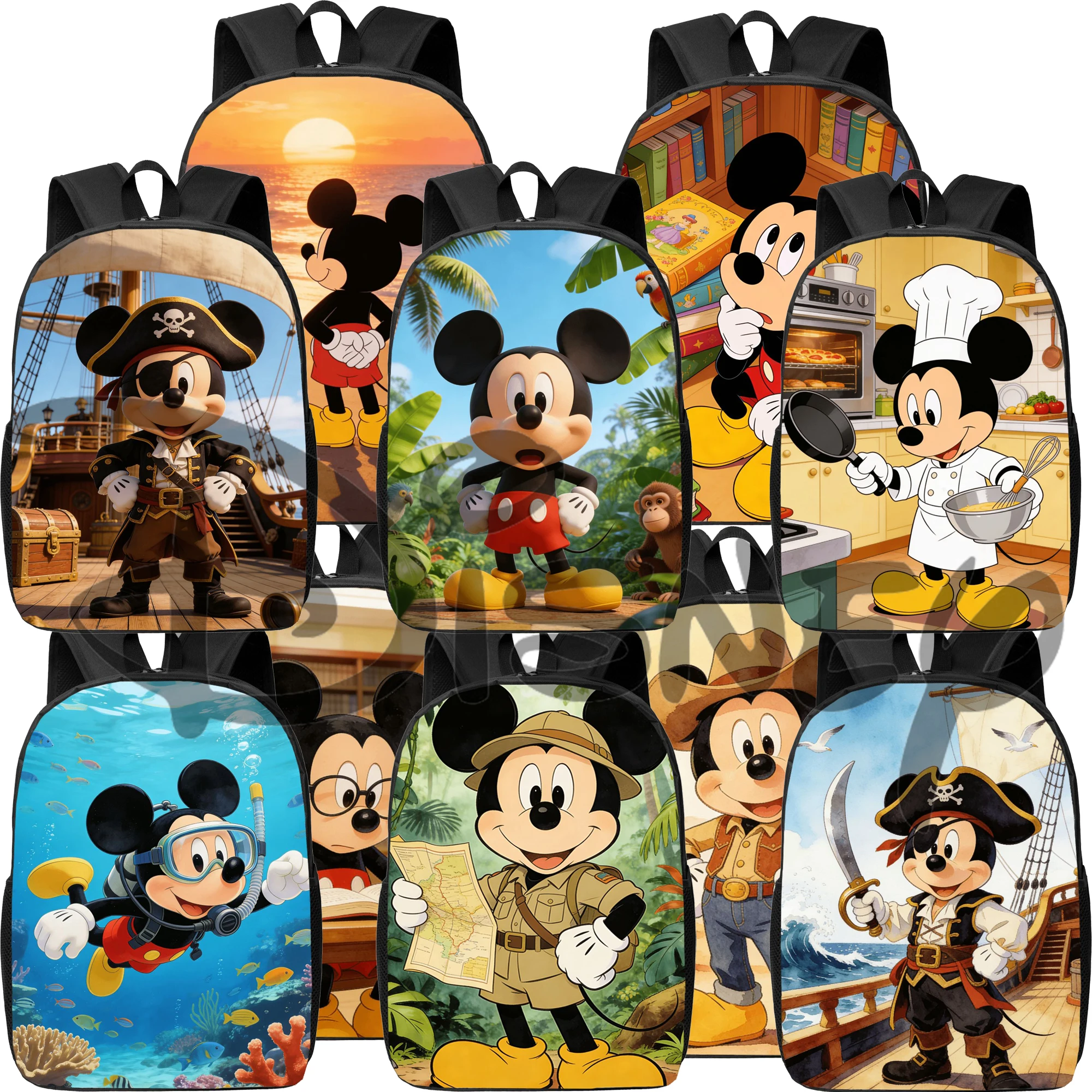 حقيبة ظهر ديزني مكونة من قطعة واحدة، حقيبة كاجوال، سعة كبيرة، هدية عالية الجودة، للاستخدام اليومي الشخصي