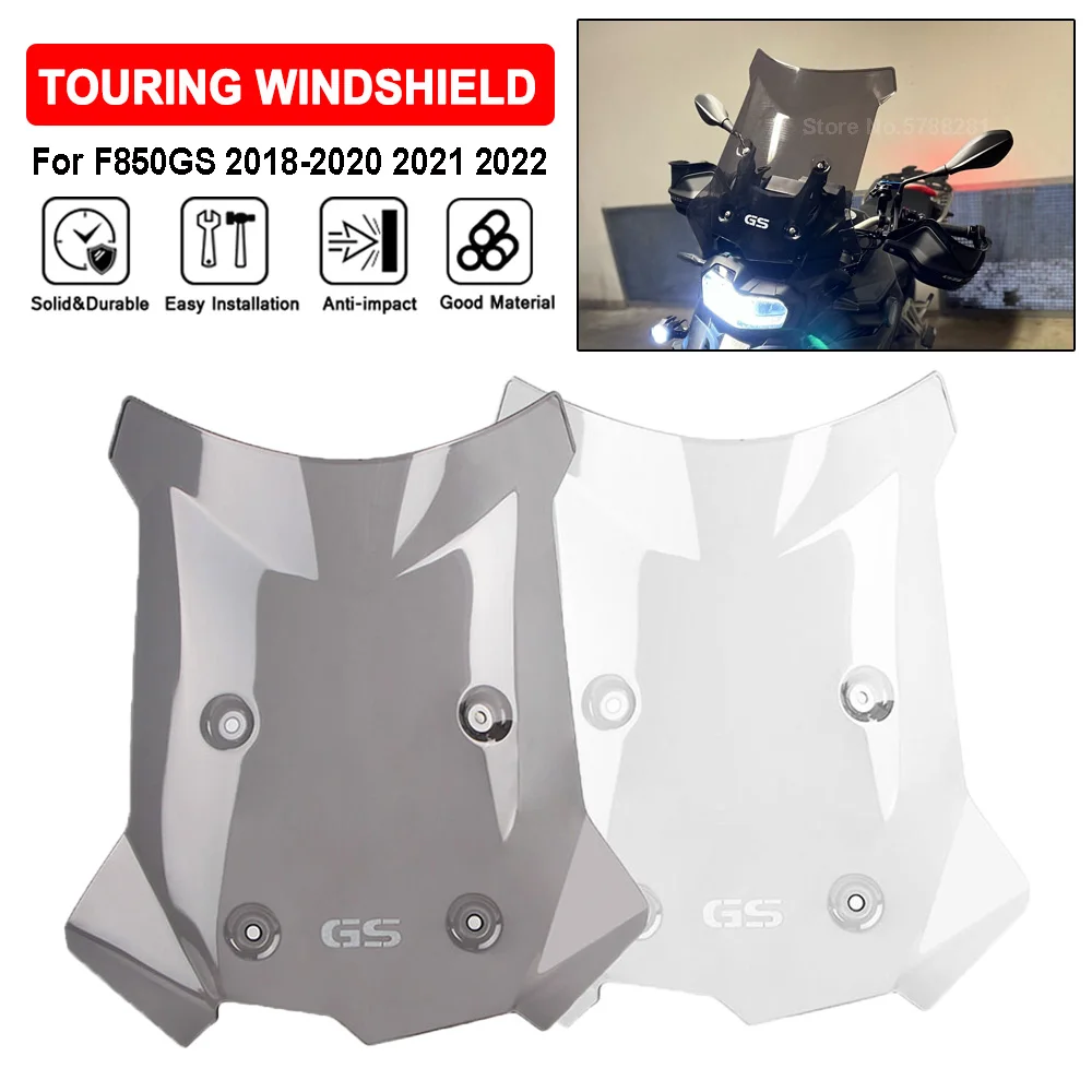 

Touring Windshield For BMW F850GS F 850 GS 2018 2019 2020 2021 2022 Motorcycle ABS Heighten Windscreen Wind Deflector Protector