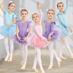 Kids Girls Tutu Ballet Dance Dress Leotard Rhythmic Gymnastics Fancy Christmas Party Birthday Dance Costume Leotard Ballerina