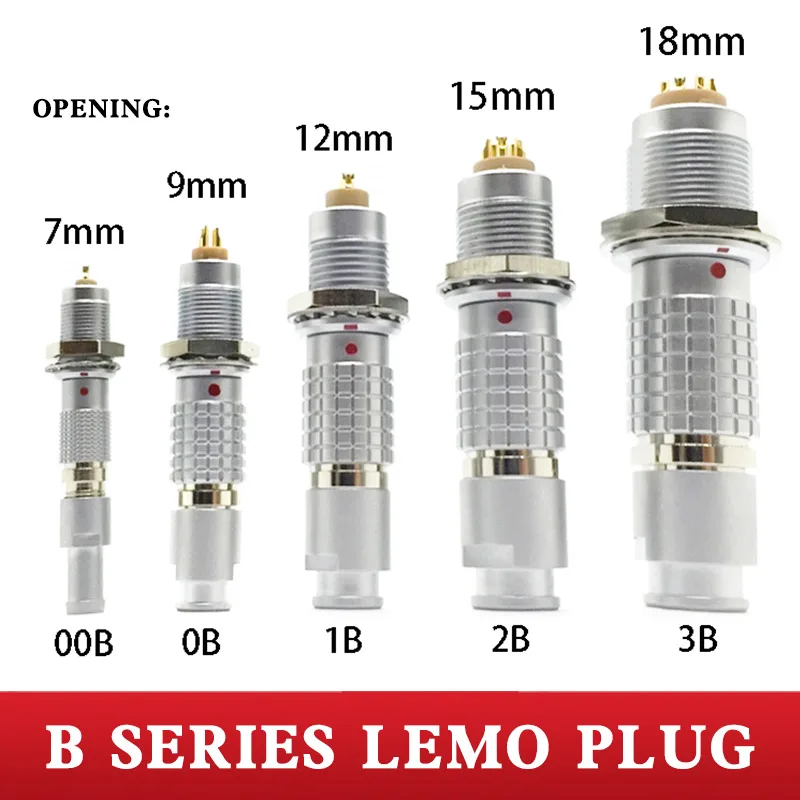 EGG FGG Push-pull Self-locking Aviation Plug Compatible LEMO 00B 0B 1B 2B 3B Metal Connector 2/3/4/5/6/7/8 Pin Signal Reception