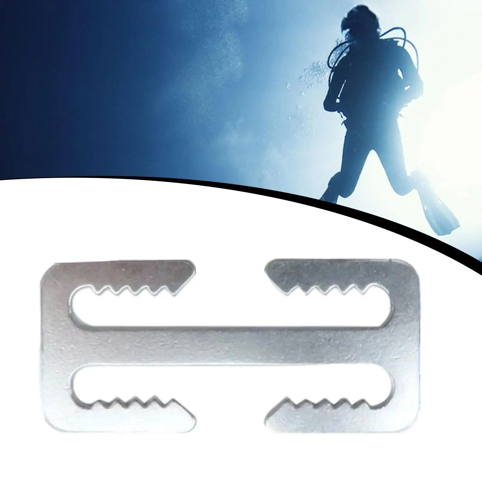 Diving Strap Buckle,Stainless Steel,Diving Weight Belt Slide Buckle,Webbing Slide Stopper for Snorkeling Surfing Water Sport