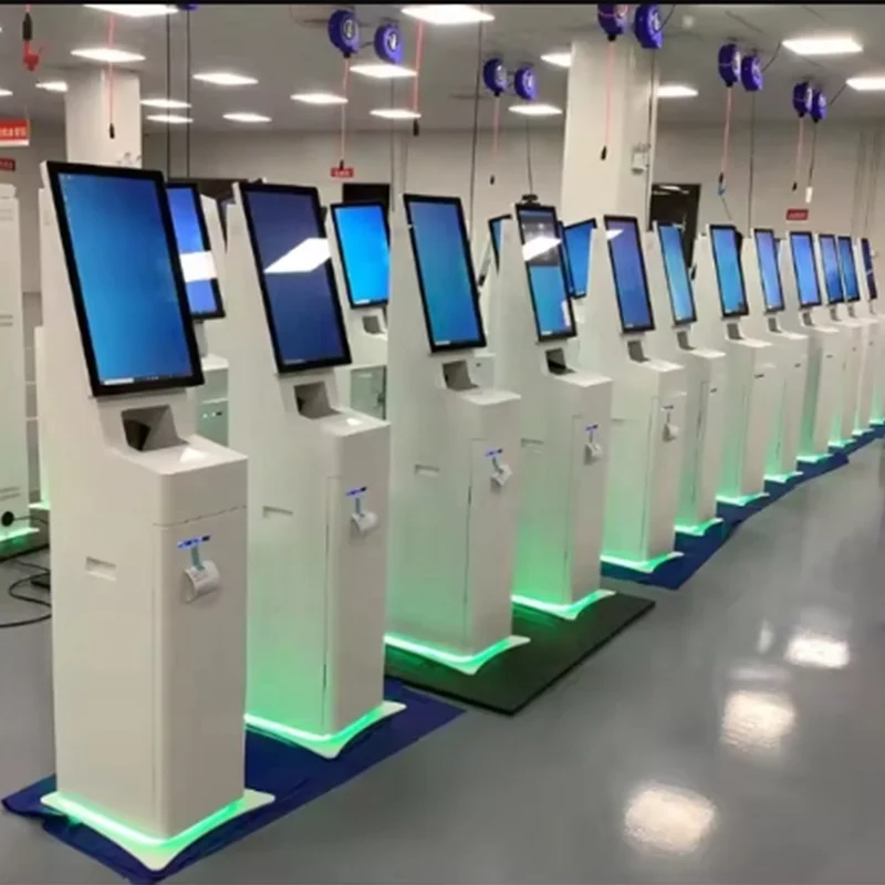 Hotel Floorstanding Interactive Visitor Management Card Dispenser Security Check-in Kiosk