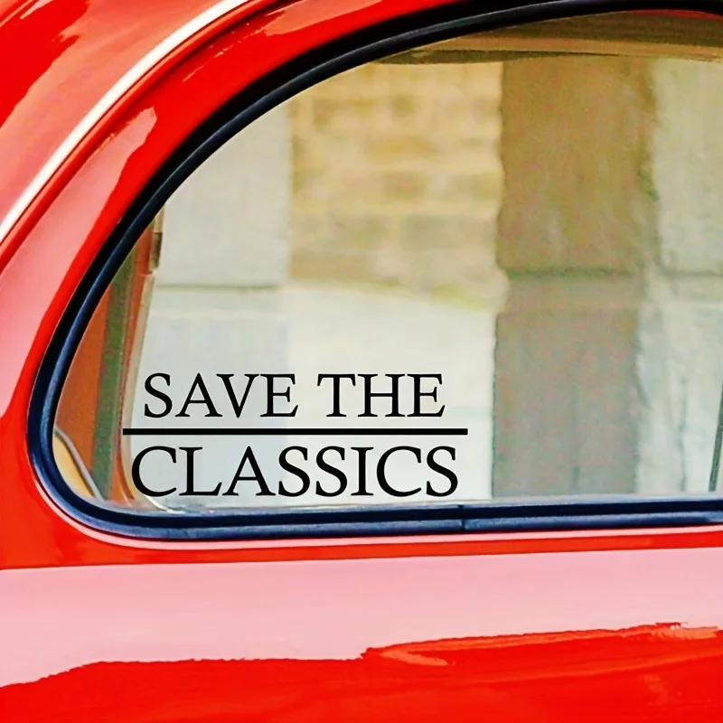 Creative Save The Classics Stickers Ussr Fashion Vinyl Car Decorative Accessories Black/White