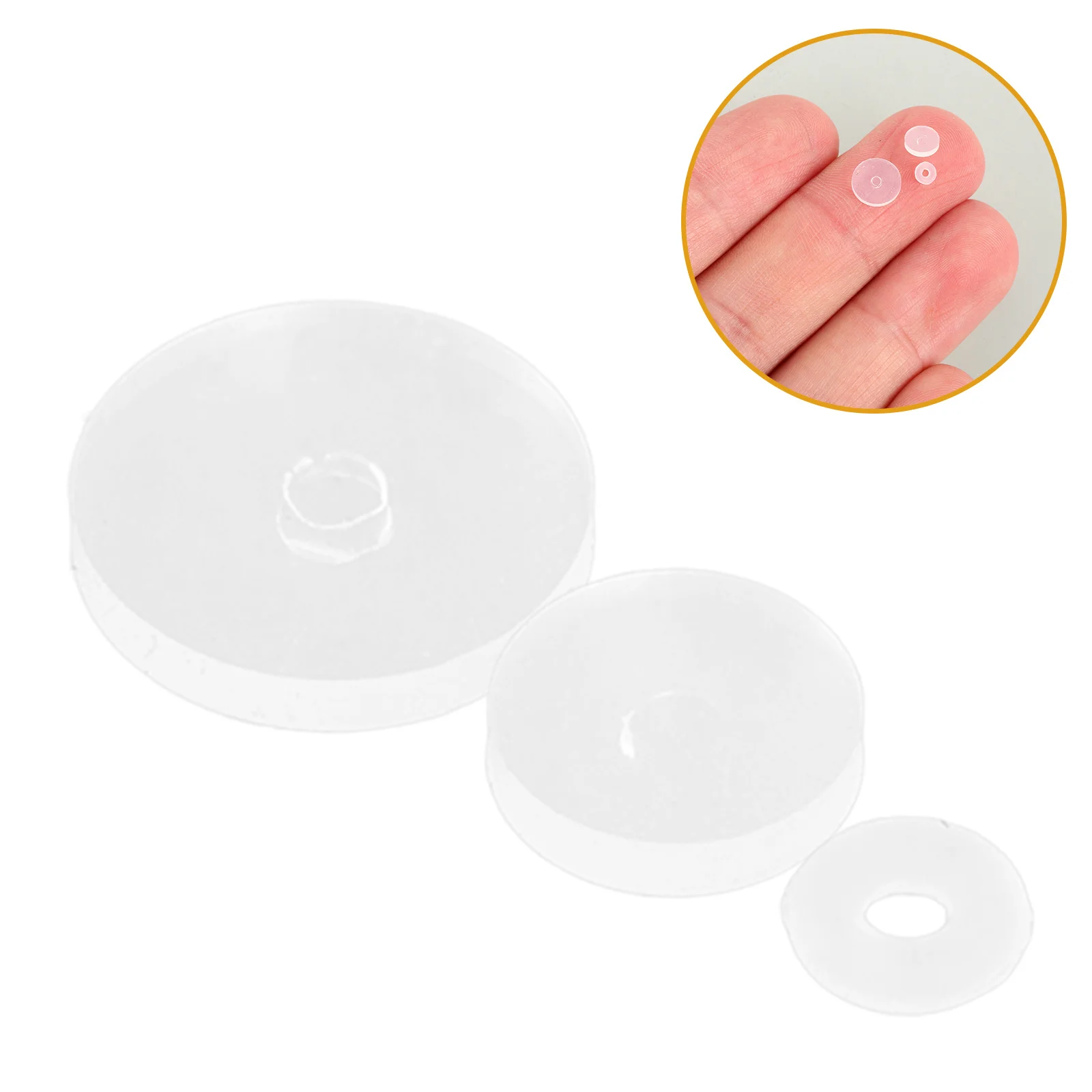 

30pcs Anti-Sink Nose Stud Pads Clear Earring Spacers For Sensitive Skin Transparent Discs Ear Nose Piercings Earring Support