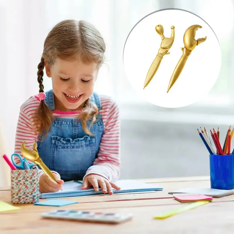 Ручка-краб Уникальная Золотая вдохновленная океаном Новинка письменный инструмент для школы уникальная морская ручка с крабом новый дизайн