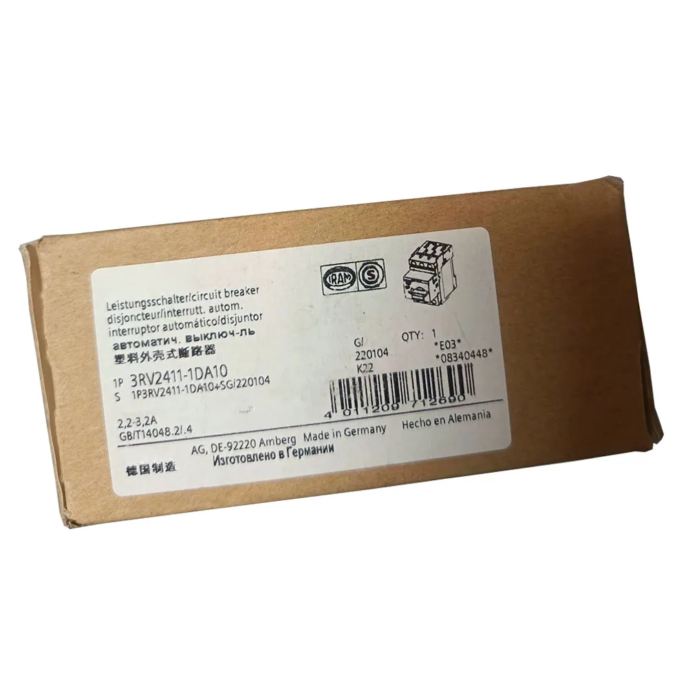 Brand New Original Motor protection circuit breaker 3RV2411-1DA10 3RV2411-4AA10 Plastic shell circuit breaker