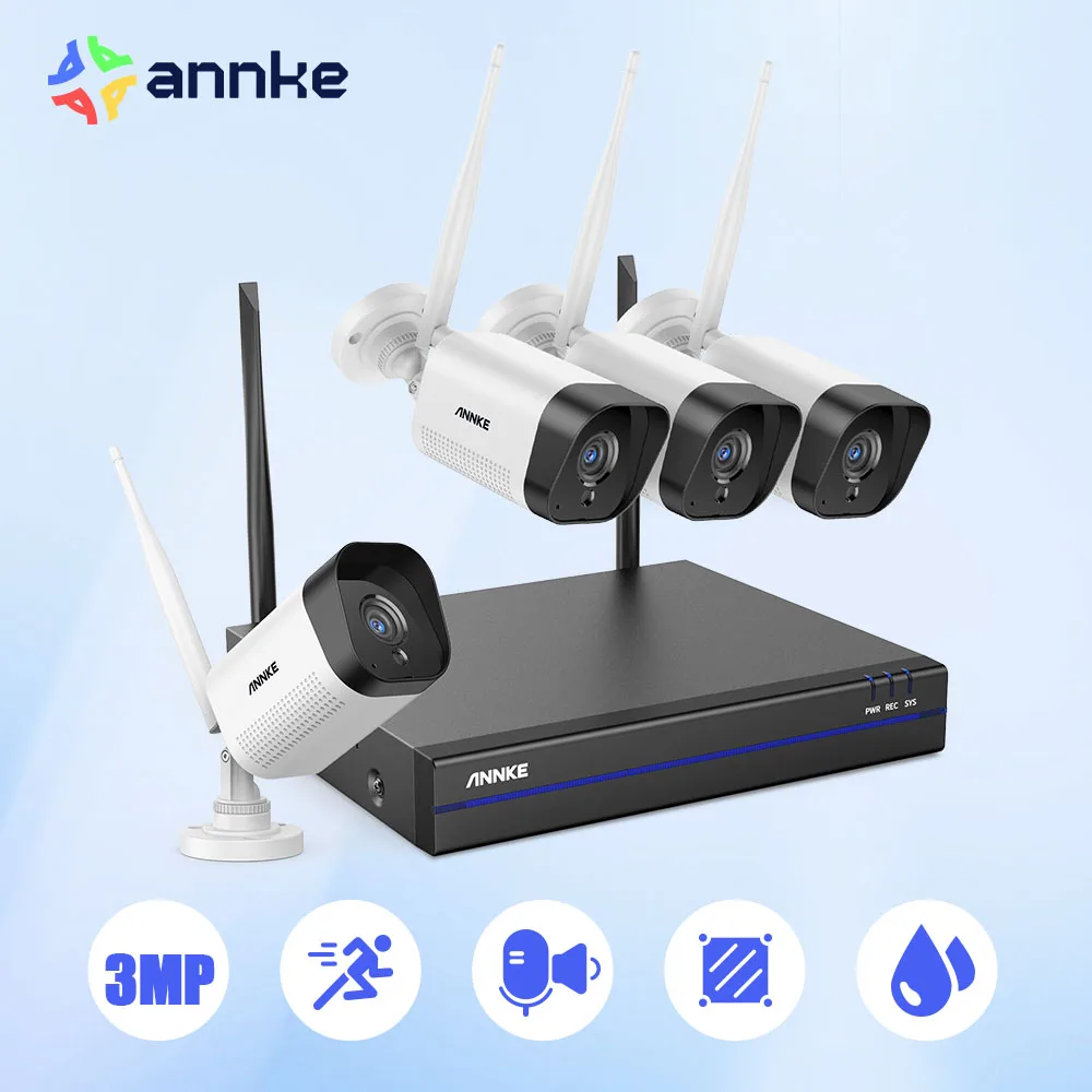 

Камера видеонаблюдения ANNKE WS300, 5 МП, NVR, 3 Мп, Wi-Fi