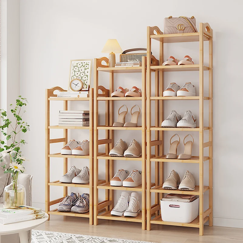 

Sleek Bamboo Shoe Rack Free Shipping Long Slot Space Saving Modern Shoe Cabinets Vertical Minimalist Zapateros Home Furniture