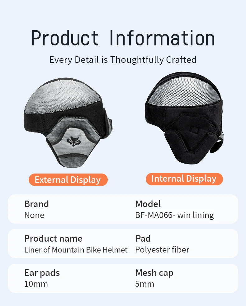 BATFOX Mountainbike-Helm mit austauschbarem, warmem Ohrenschutzfutter, Winter-Elektroroller-Sicherheitsausrüstung, MTB-Fahrradhelme – Detail 2