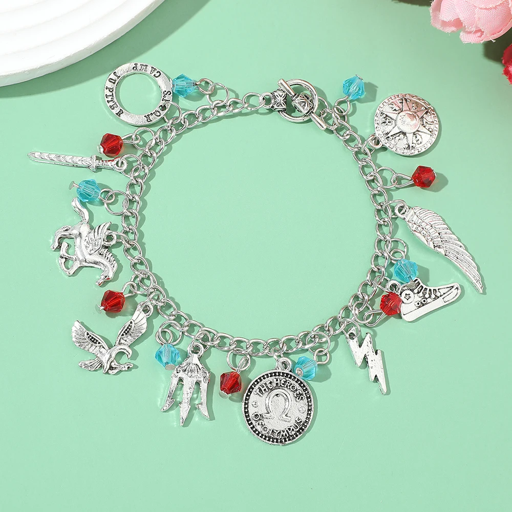 Percy Jackson Charm Bracelet Alloy Jewelry Vintage Bracelet Link Chain Gift For Ladies Women Men