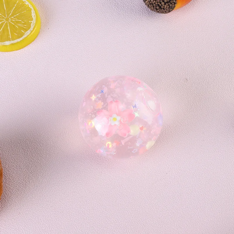 2024 Pectin Ball 6cm Cherry Blossom Ball Stress Ball Wet Squeeze Relief Stress Toy Beautiful Flower Girl Gift kids Fingertip Toy