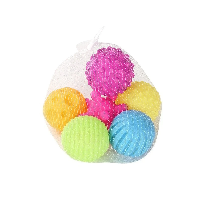 6 pçs/set crianças quebra-cabeça massagem toque borracha macia mão aperto bola, treinamento de aperto sensorial brinquedos do bebê treinamento precoce do bebê