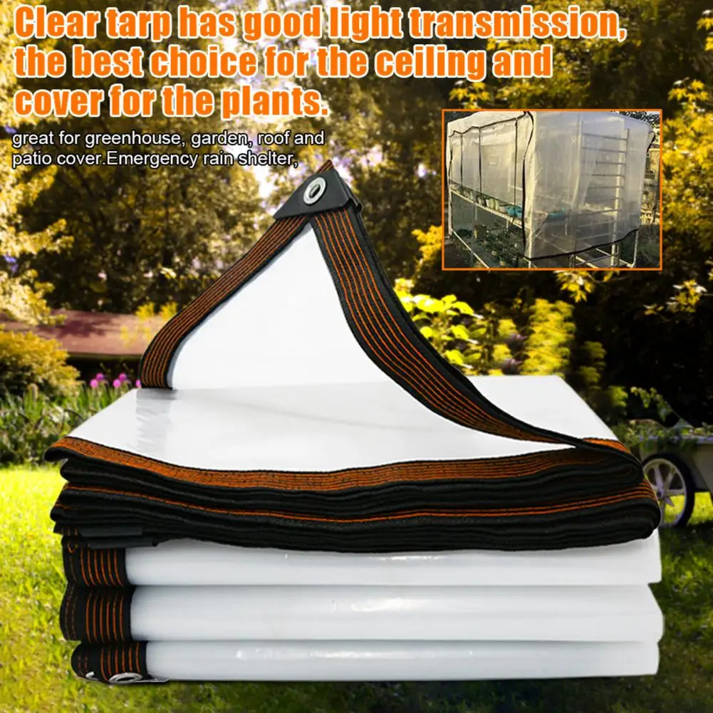 

Прозрачный брезент, открытый сад, непромокаемый чехол с веревкой, многофункциональный водонепроницаемый брезент для дома, патио, растений, кемпинга, навес