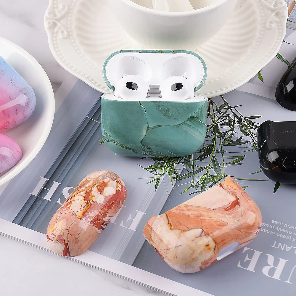 Marble Pattern Case For Airpods 3 Pro 2 Hard PC Cover For Apple Airpod Pro 2 1 3 airpod 3 Marble Case For Airpods 2 1 3 Pro Case