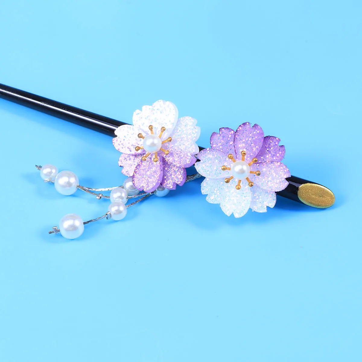 

Hairpin Vintage Cherry Blossom Pins for Women Durable Material DIY Hairstyle Celebrations Party Decorative Hair