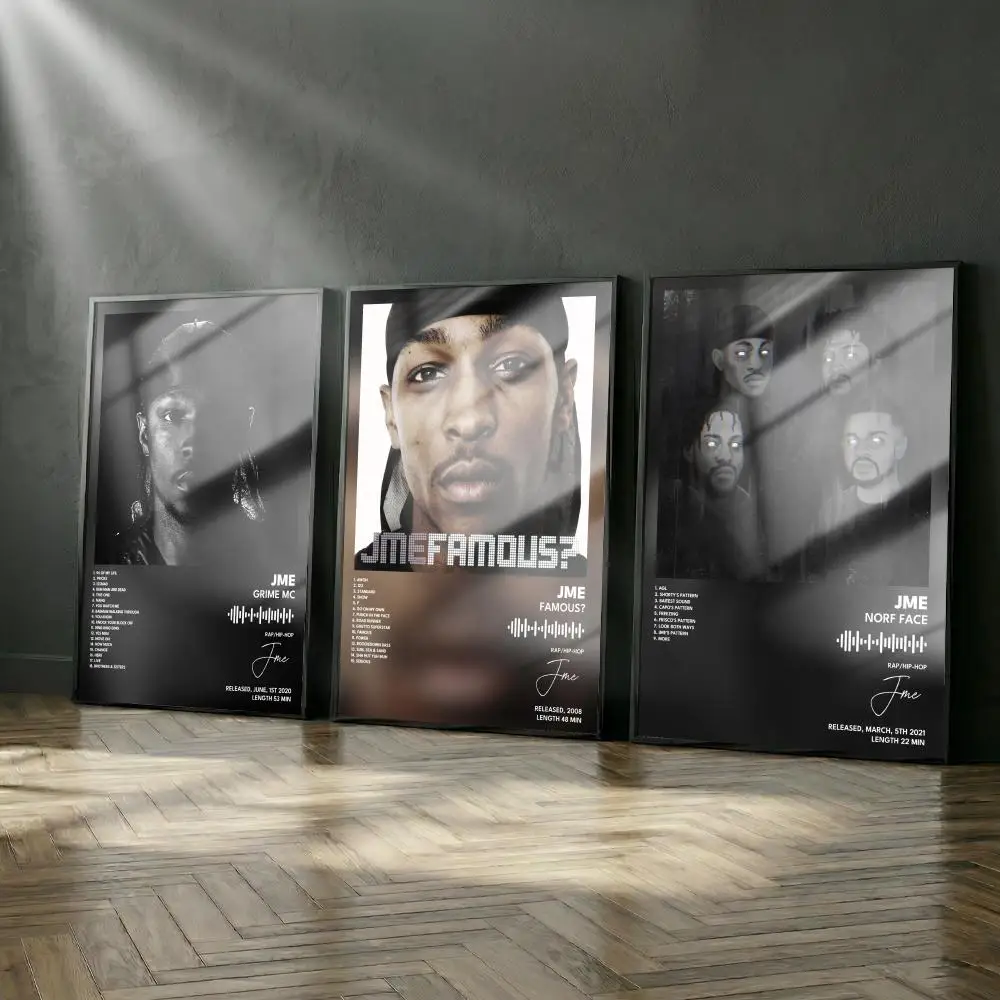 Conjunto de álbum de pôsteres Jme, capa moderna, arte de parede para quarto, pintura em tela, arte impressa, decoração de parede para casa, presente