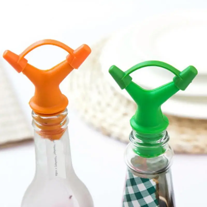 Silicone Bottle Stopper, Wine Pourer with Cap, Oil Champagne Bottle, Wood Plug, Keep Wine Freash, Wedding Party
