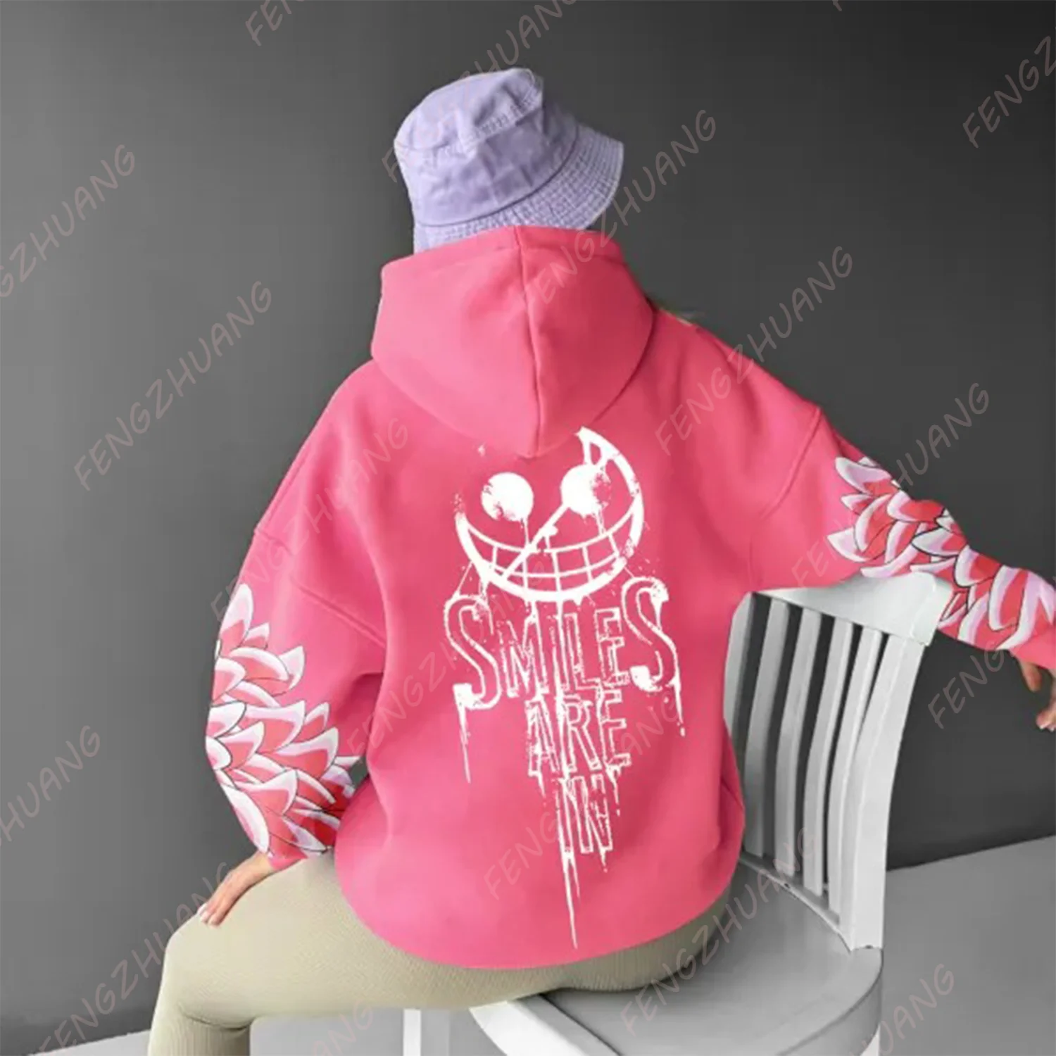 Oversized Donquixote Doflamingo Hoodie Fashion Street Sweatshirts Men And Women Loose Casual Harajuku Pullover Streetwear