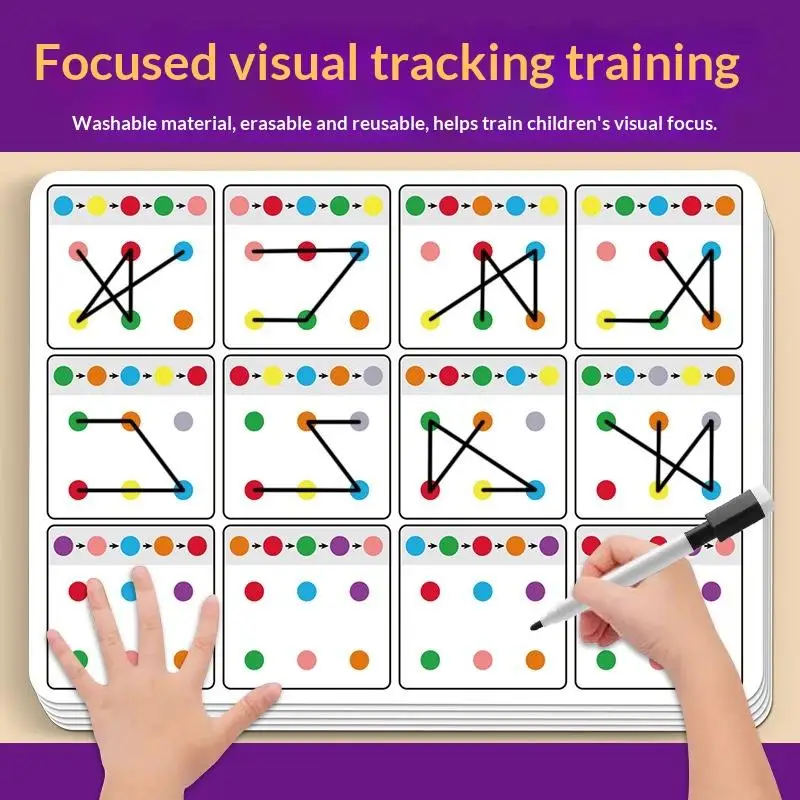 1 set kindercadeau Visuele tracking Focus en aandacht Trainingskaart Kleur- en nummerherkenning Ideale geheugenverbetering