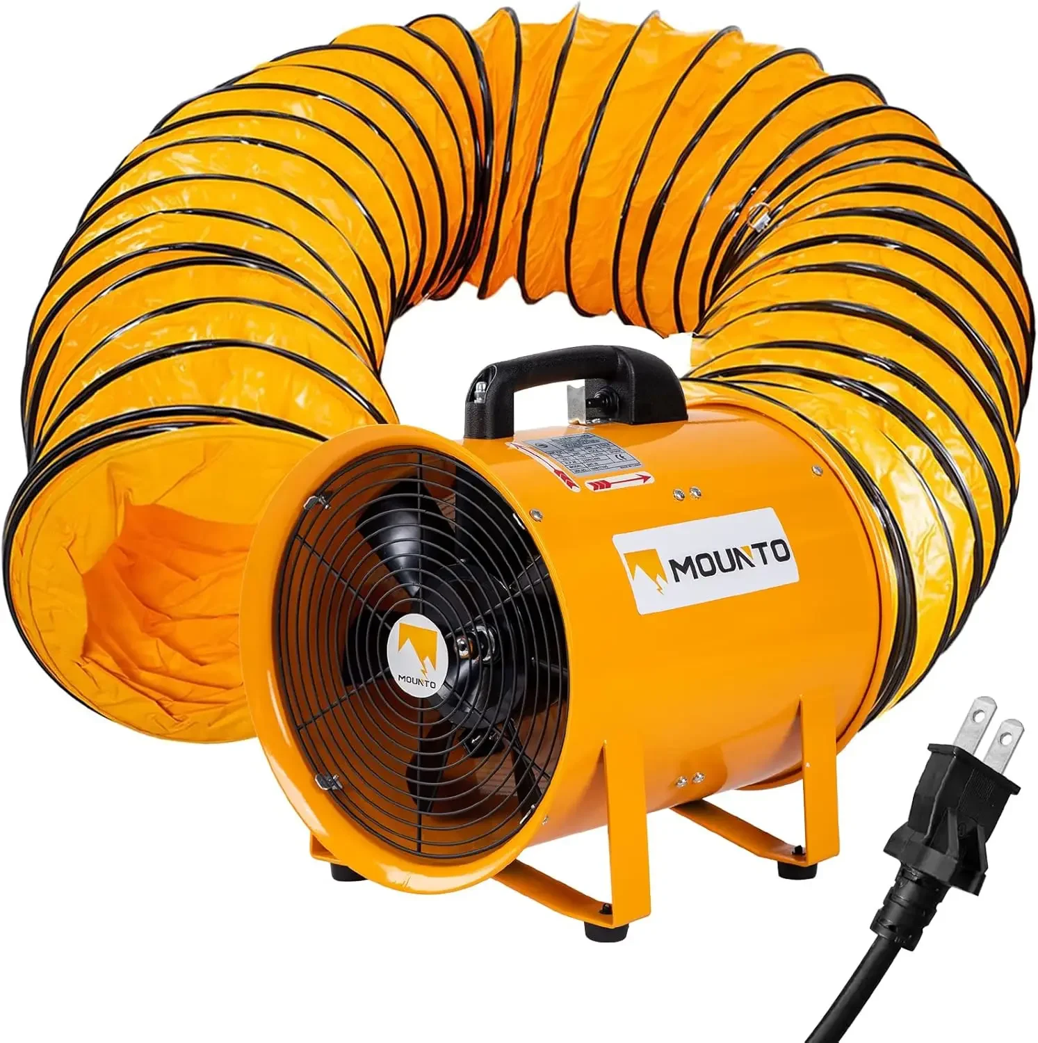 

12-Inch Heavy Duty Cylinder Axial Fan with 25-Foot Vinyl Hose High-Performance Portable Blower/Exhaust Fan