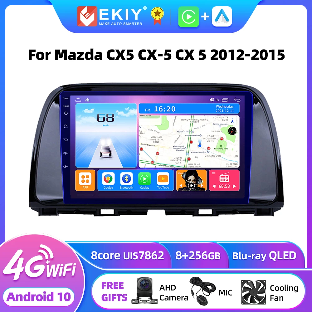 

EKIT T7 Android 10.0 For Mazda CX5 CX-5 CX 5 2012-2015 Car GPS Navigation Radio Multimedia Player No 2din Tape Recorder DVD HU