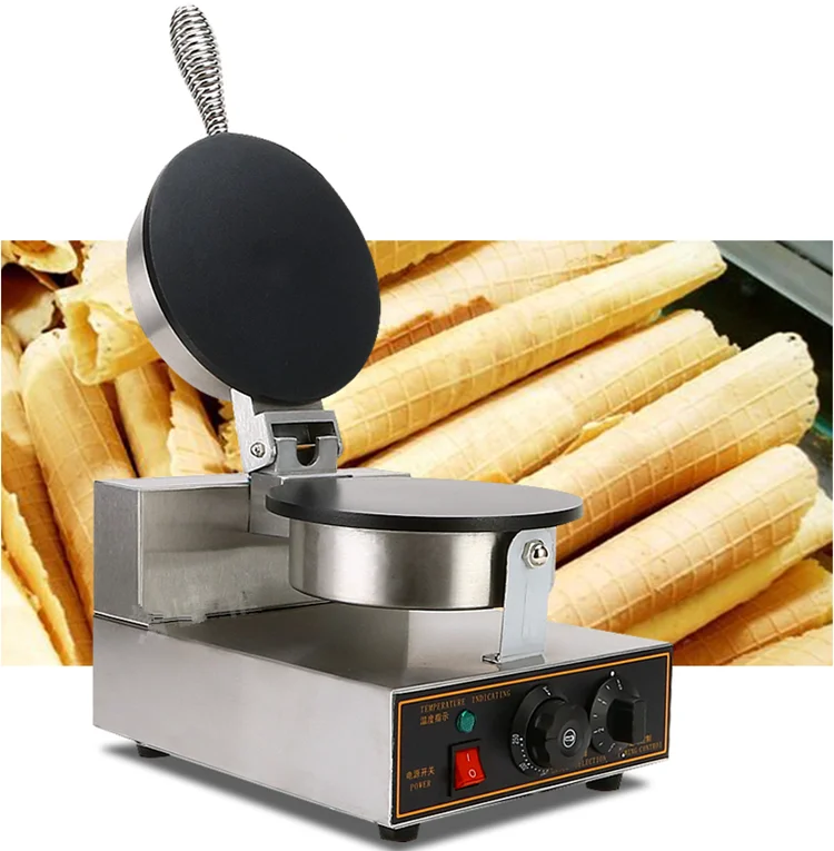 Electric Ice Cream Waffle Cone Maker Machine Commercial 1300w Stainless Steel Nonstick Su  ace For Commercial Home Use