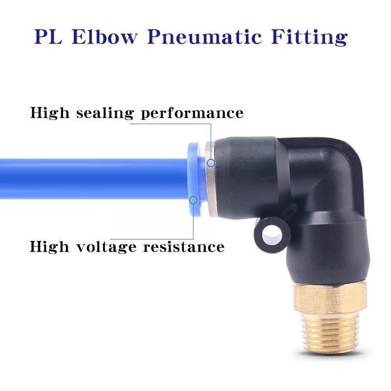 50/100/500/1000 Pcs PL Elbow Pneumatic Fitting PL4-01 PL6-M5 PL6-01 Air Hose Pneumatic Quick Release Connector Air Fittings