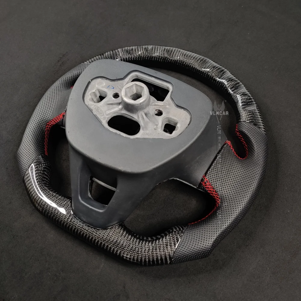 Carbon Fiber Steering Wheel for Ford Fiesta ST-Line MK8 2008–2019 Custom Sport Racing Wheel Upgrade Fits MK6 MK7 ST Hatchback view 2