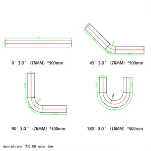 Kalte Lufteinlassrohr für Rennwagen, Aluminiumrohr, Turbo hoher Durchfluss, 0, 45, 90, 180 Grad, L, S Typ, Universal, 76 mm, 3,5 Zoll 10 Hauptverkaufsluftfilterschlauch - №9