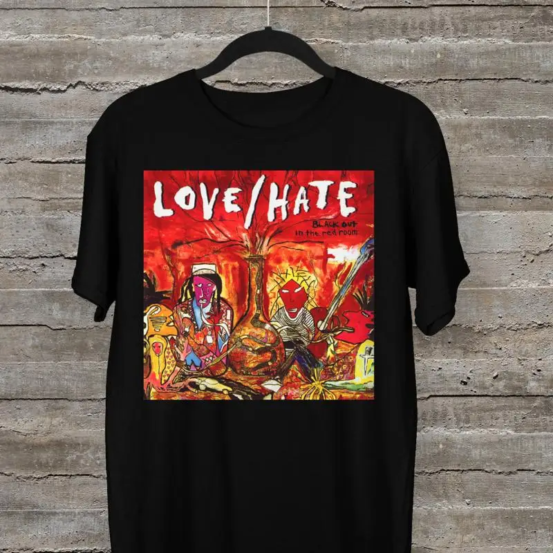 Love Hate band Black out in the red room album T shirt Cotton