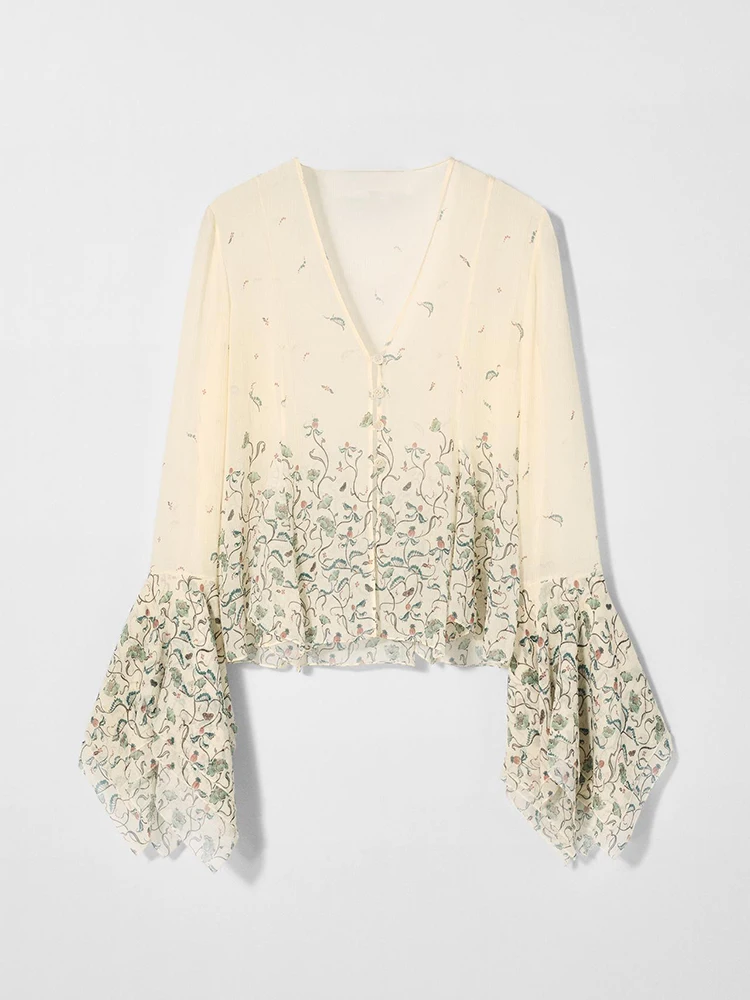 TIFICY Fashion Blouse Autumn New Women's Clothing Fashionable Temperament Versatile and Comfortable Long Sleeved Printed Shirt