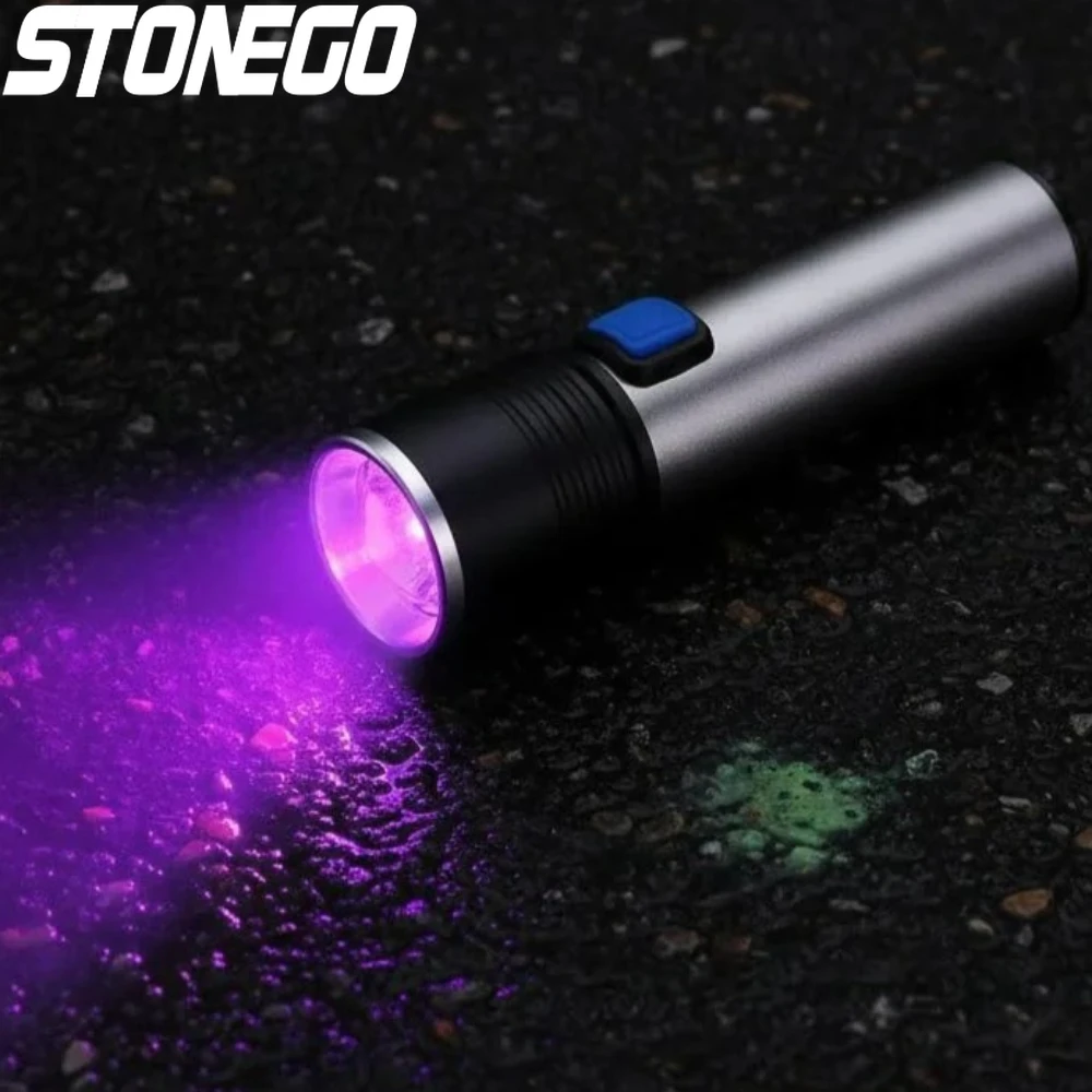 

УФ-фонарь с перезаряжаемой LED-лампой 395 нм для обнаружения сигарет, алкоголя и подделок банкнот