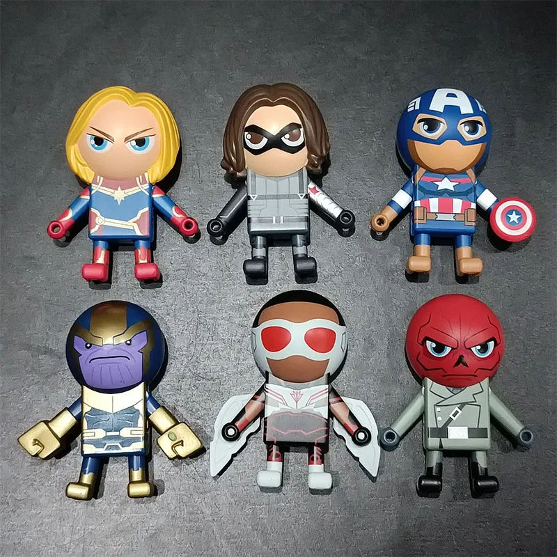 

Marvel Avengers Super Heroes Blind Box Wall Walker Winter Soldier Thanos Falcon Red Skull Action Figure Kids Toys Gifts