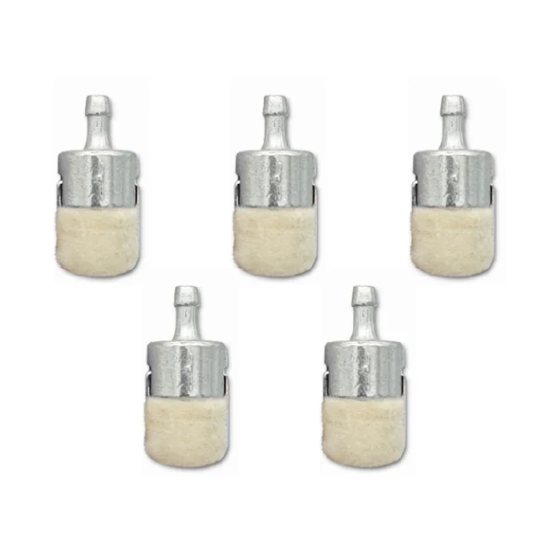 5 Pieces Wool Material Fuel Filter for Gasoline Garden Machinery Chainsaw Brush Cutter