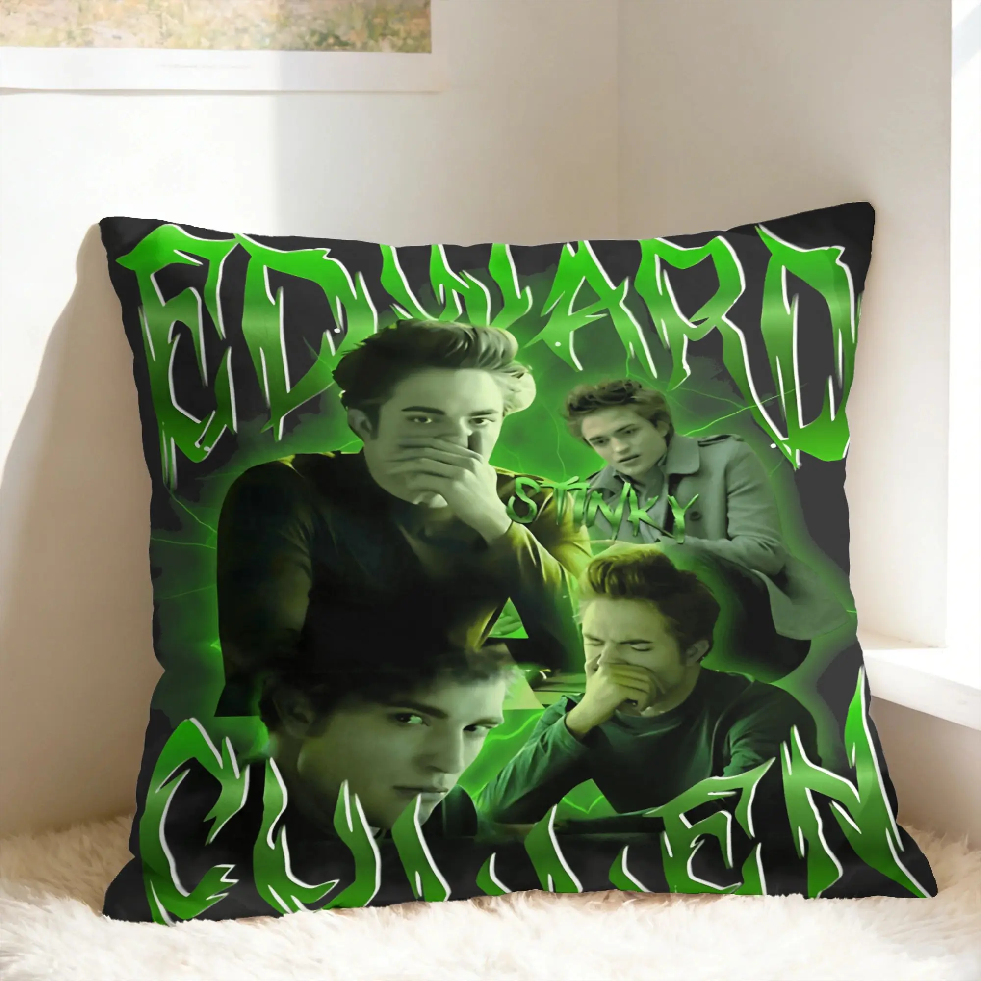 Edward Cullen Pillow Cover  Comfy Cushion Cover Novelty Pillow Case For Sofa Home Decor
