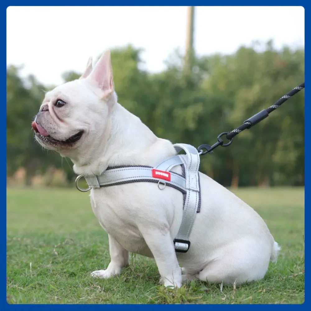 Dog Chest HarnessThree Color Collision No Collar Saddle Style Dog Harness Wrap-around Craft Webbing Wider  Pet Supplies