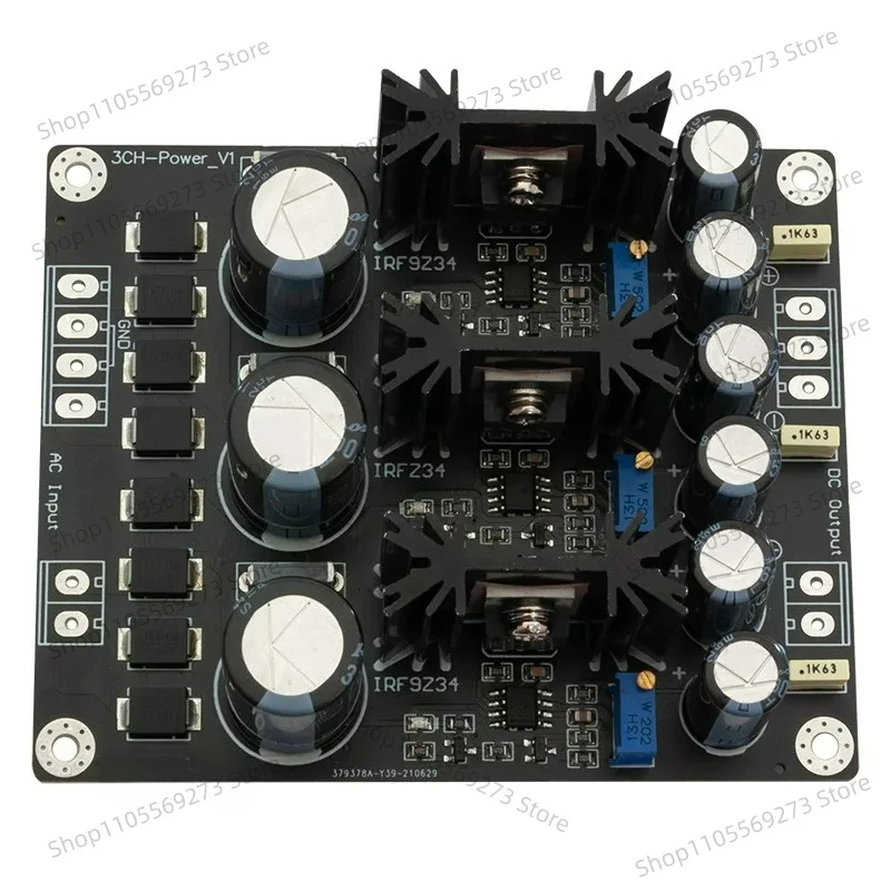 3-Channel DC Positive Negative Regulated Power Supply Board OP + MOS High Speed Low Noise HiFi DIY Module