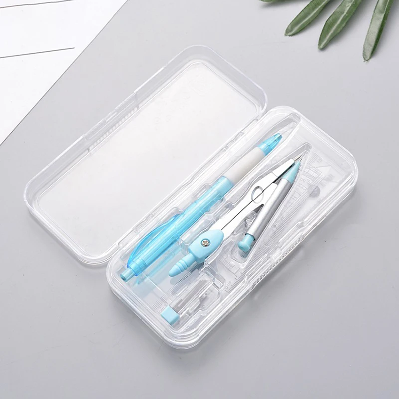 7pcs/Set Creative Ruler Sets For Students Stationery Pencil Compass Exam Draw Tools School Office Supplies