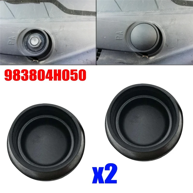 2X Front Windshield Wiper Arm Nut Cover Cap Bolt Blade Arm Nut Cap for 983804H050