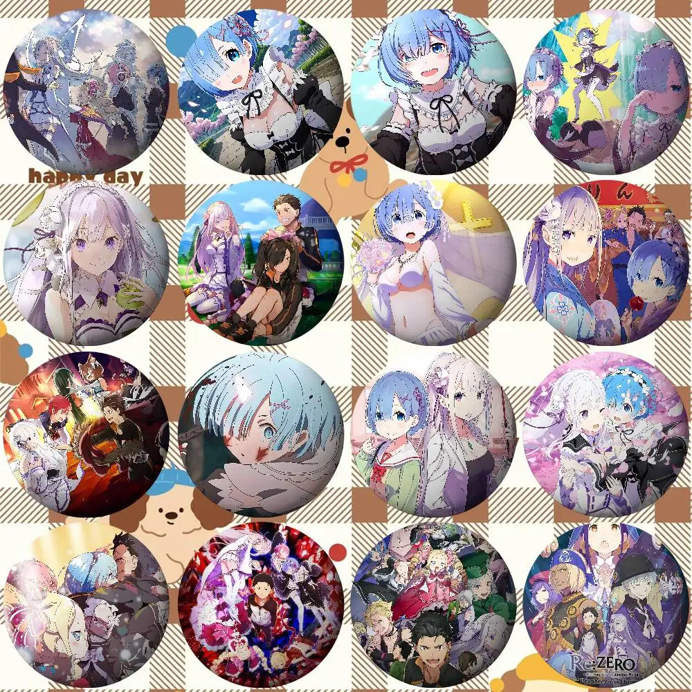 

Anime Re Zero Starting Life In Another World Badges Cartoon Lapel Pins Brooch Fans' Baubles Gifts Backpack Decor Jewelry Bits
