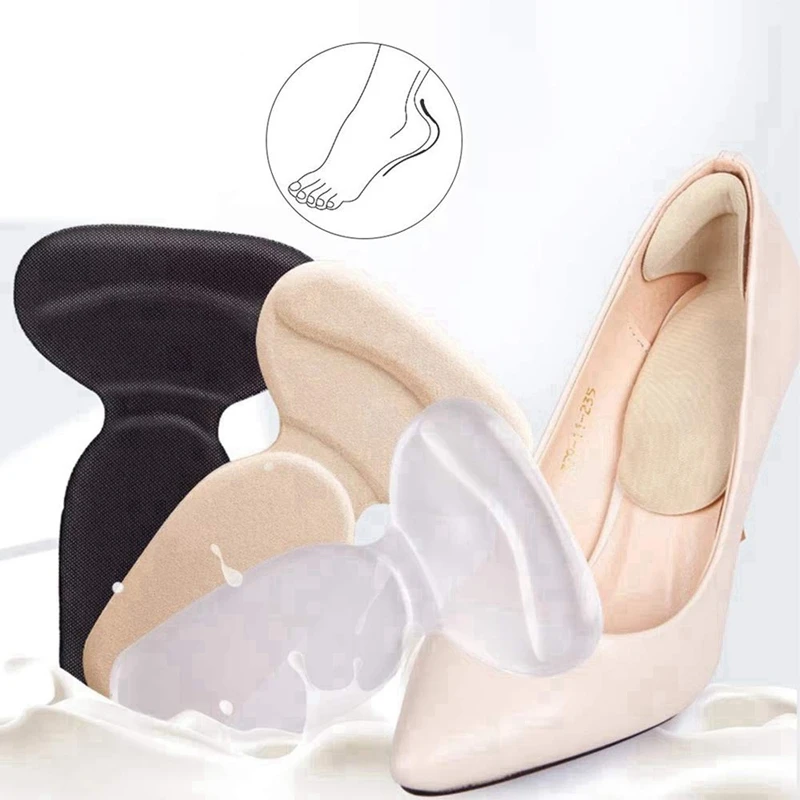 1 Pair T-Shape Inserts Heels Grips Liner Arch Support Orthotic Shoes Insert Insoles Foot For Women Heel Protector Cushion Pads